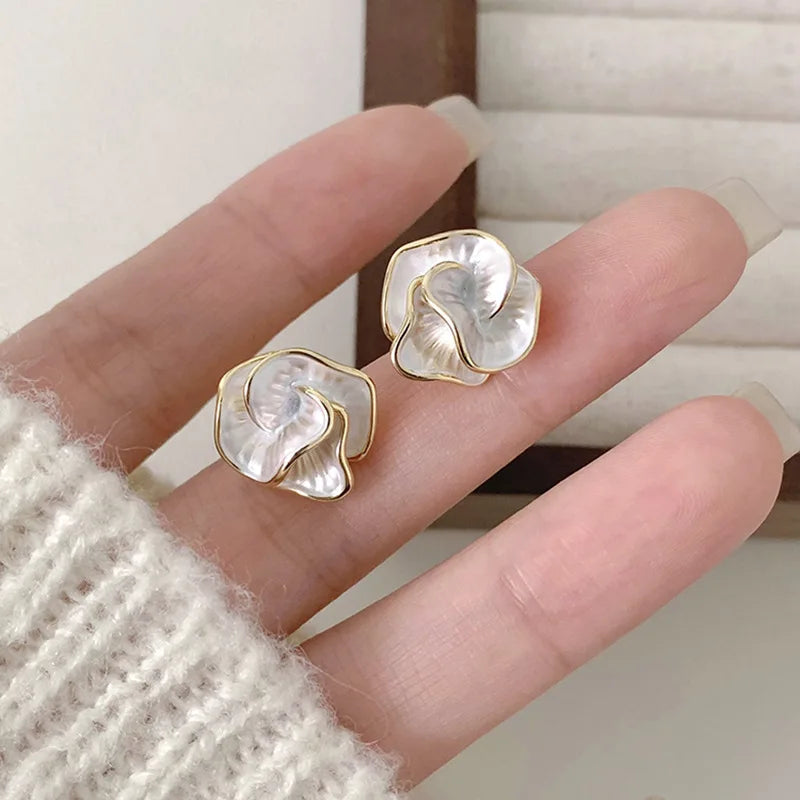 Pendientes de Flor de Perla | Blanca Vela