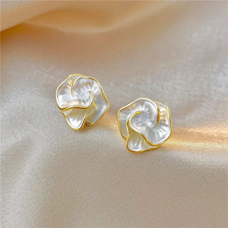 Pendientes de Flor de Perla | Blanca Vela