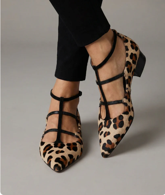Franca - Zapatos de Tacón con Correa de Leopardo | Blanca Vela