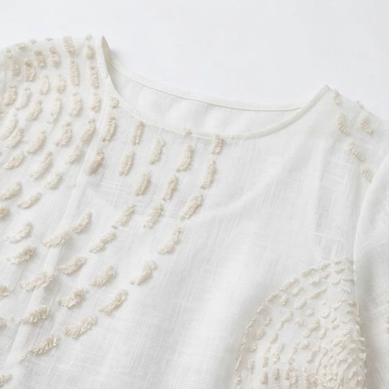 Vestido casual bordado para mujer | Blanca Vela