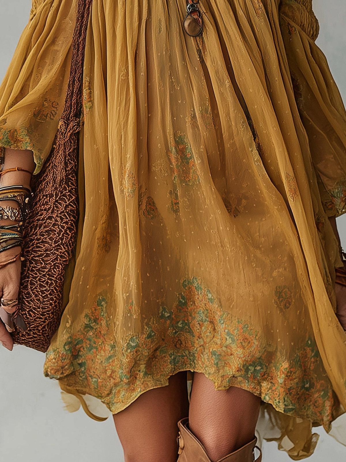 Jonquille | Mini Vestido Floral Amarillo, Hombros Descubiertos | Blanca Vela