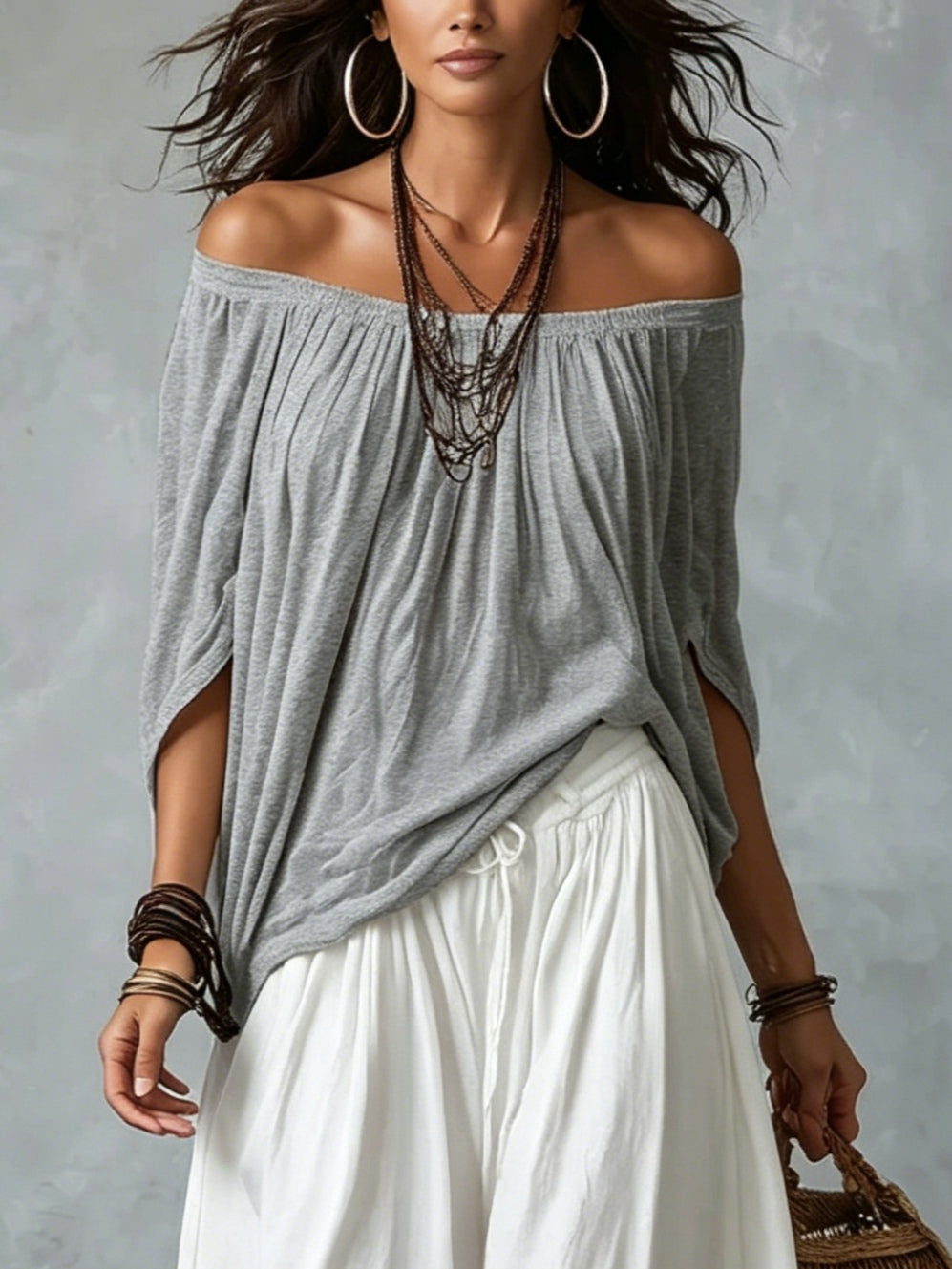 Raffaella | Conjunto Hombros Descubiertos | Blanca Vela