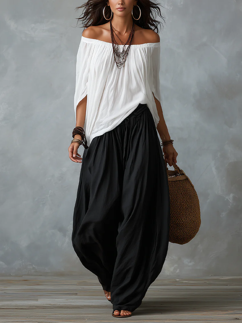Raffaella | Conjunto Hombros Descubiertos | Blanca Vela