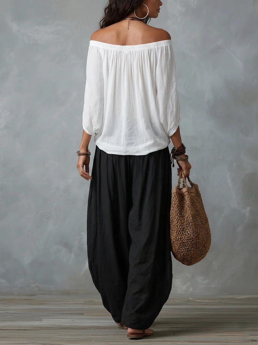 Raffaella | Conjunto Hombros Descubiertos | Blanca Vela