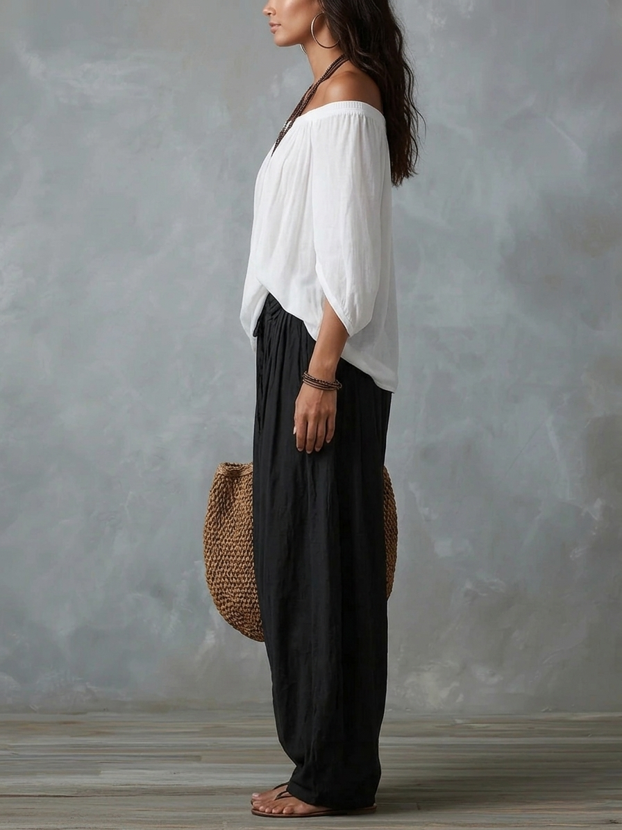 Raffaella | Conjunto Hombros Descubiertos | Blanca Vela