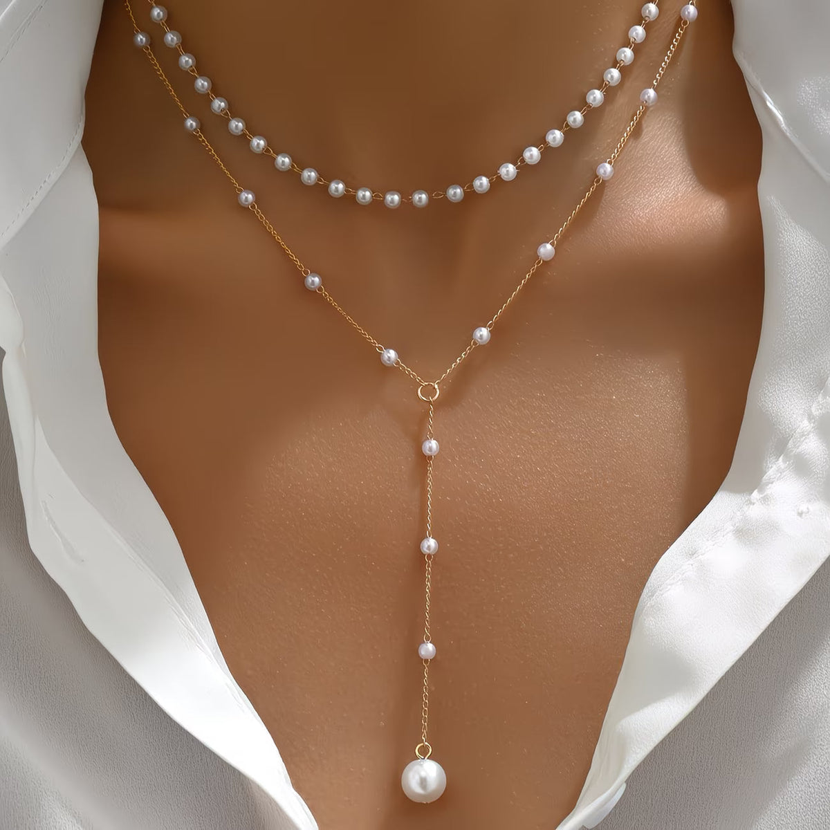 Collar con Perlas Graduadas | Blanca Vela