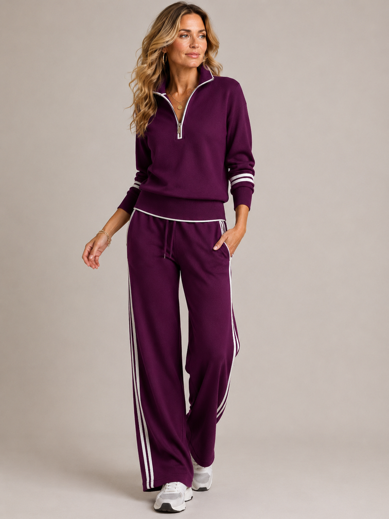 Séréna | Conjunto Jersey con Cremallera | Blanca Vela