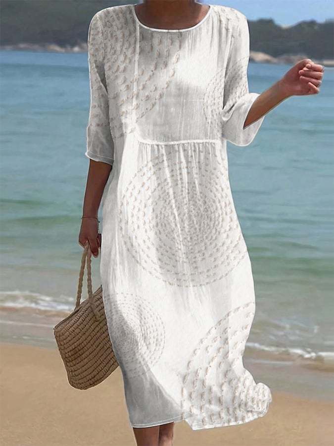 Vestido casual bordado para mujer | Blanca Vela