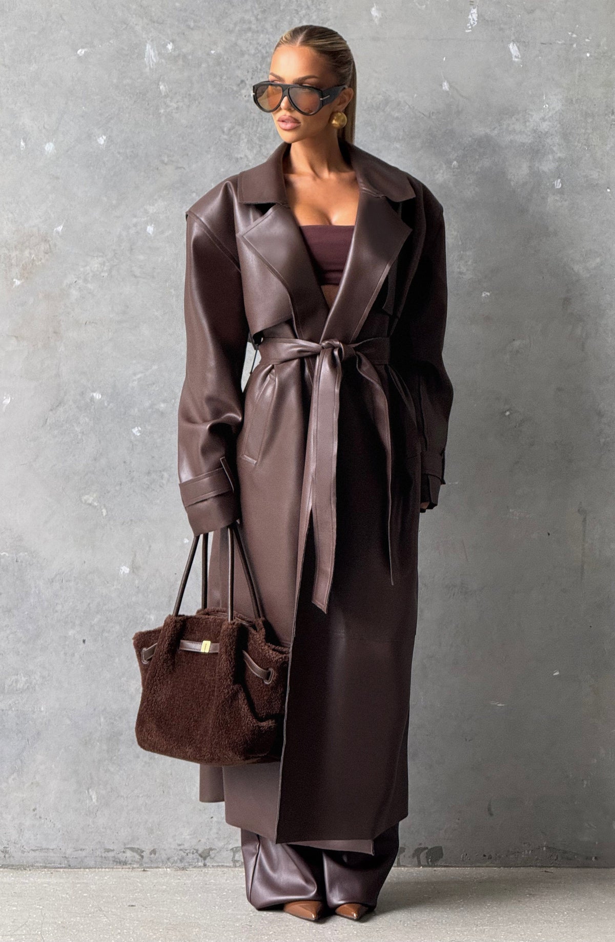 Trench Bridget - Marrón Ciruela | Blanca Vela
