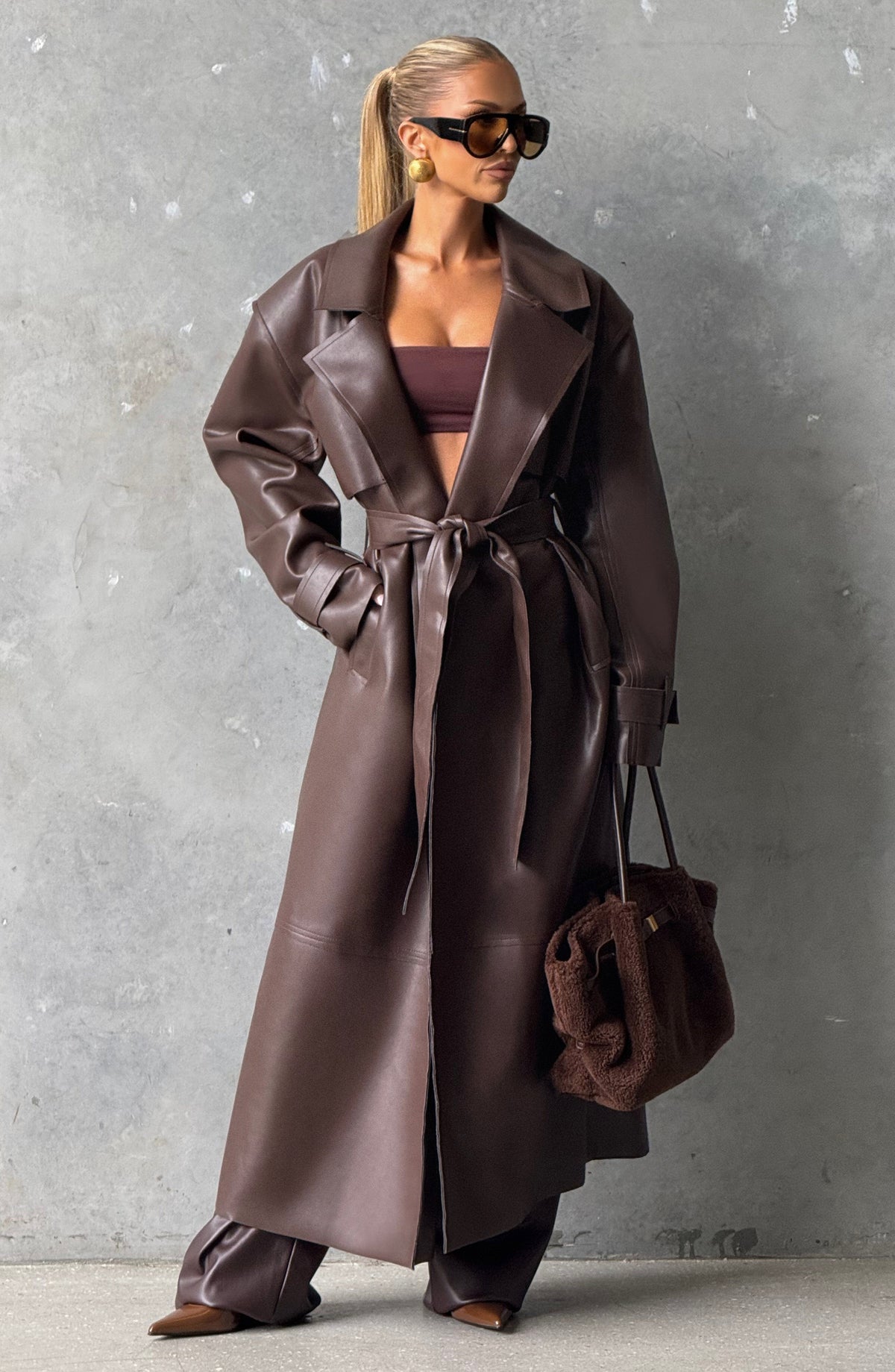 Trench Bridget - Marrón Ciruela | Blanca Vela