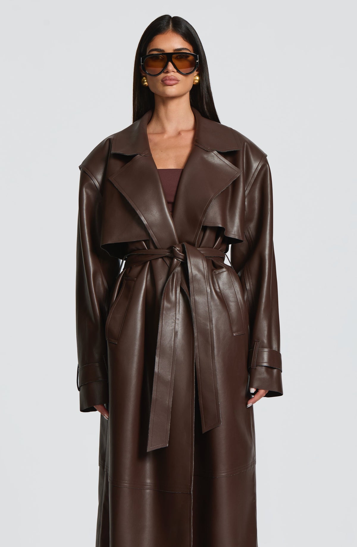 Trench Bridget - Marrón Ciruela | Blanca Vela