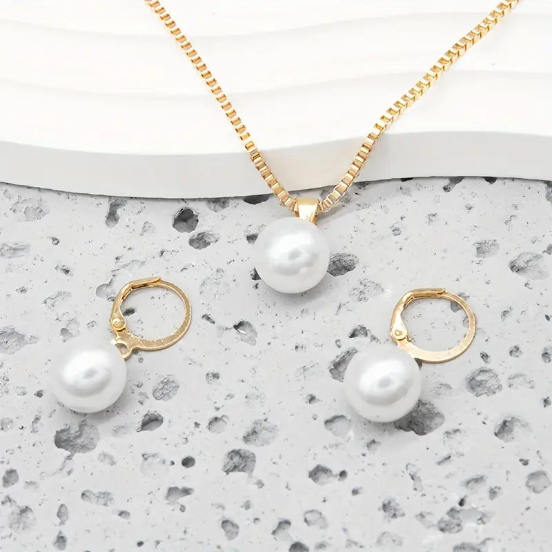 Set de Collar Elegante y Gracioso con Perlas | Blanca Vela