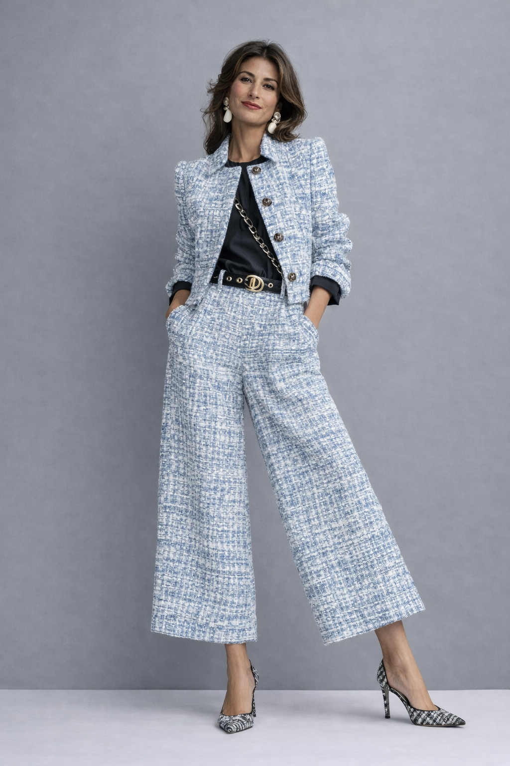 SARA | Conjunto de tweed para días frescos | Blanca Vela