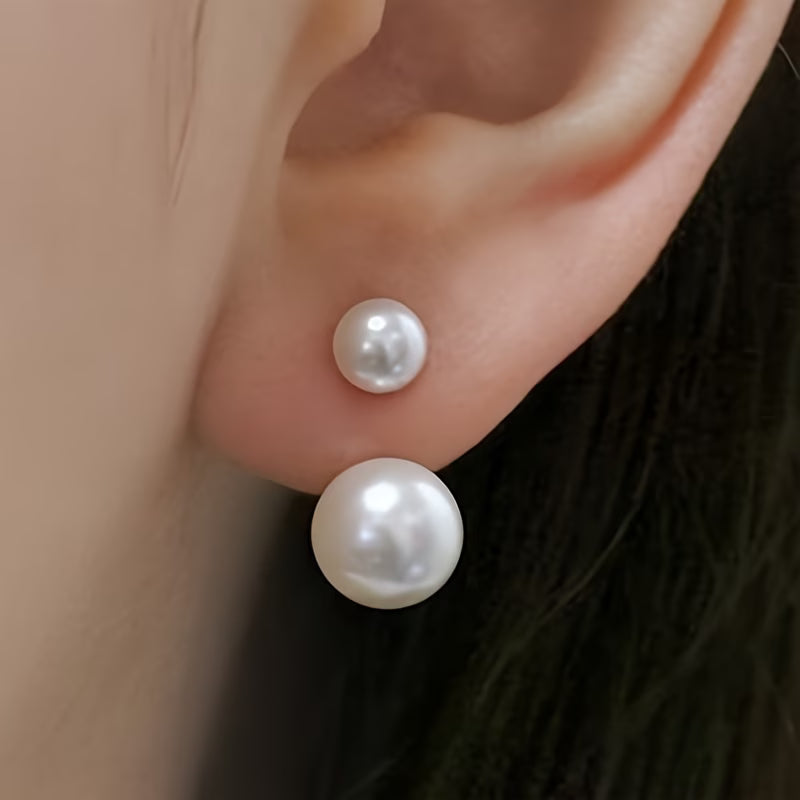 Pendientes Declaración con Perlas Dobles | Blanca Vela