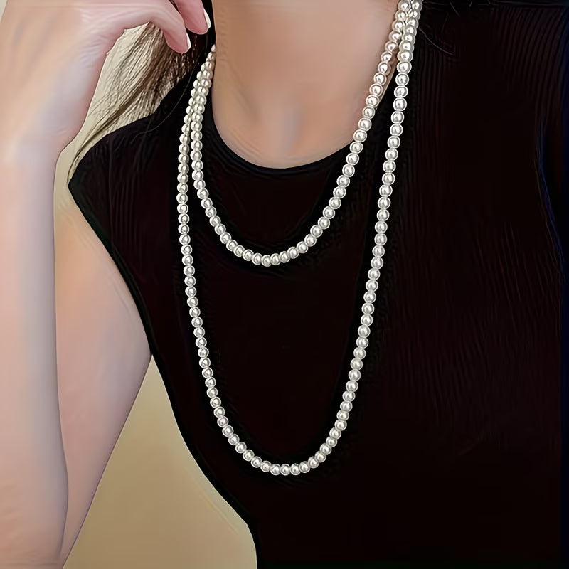 Collar Doble Perla Atemporal | Blanca Vela