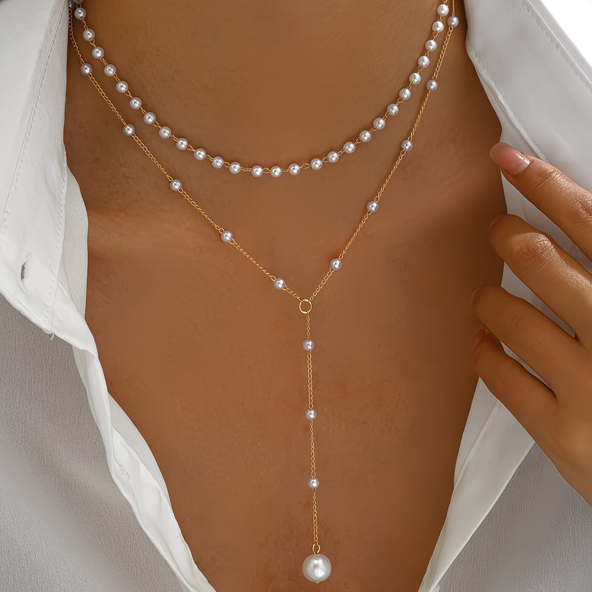 Collar con Perlas Graduadas | Blanca Vela