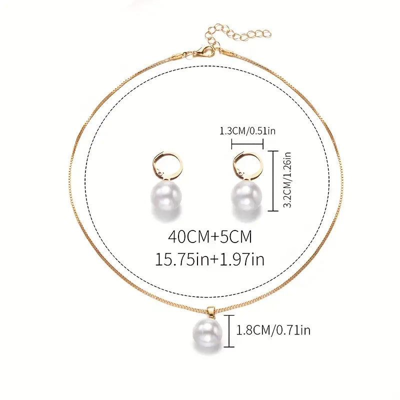 Set de Collar Elegante y Gracioso con Perlas | Blanca Vela