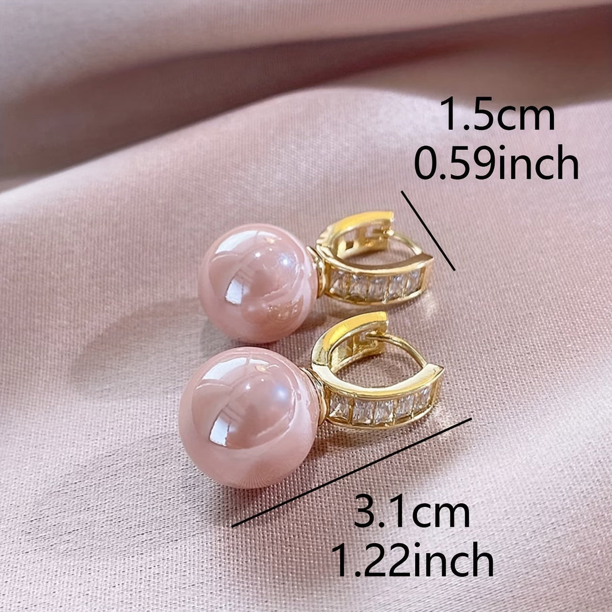 Pendientes de Perla Rosa | Blanca Vela