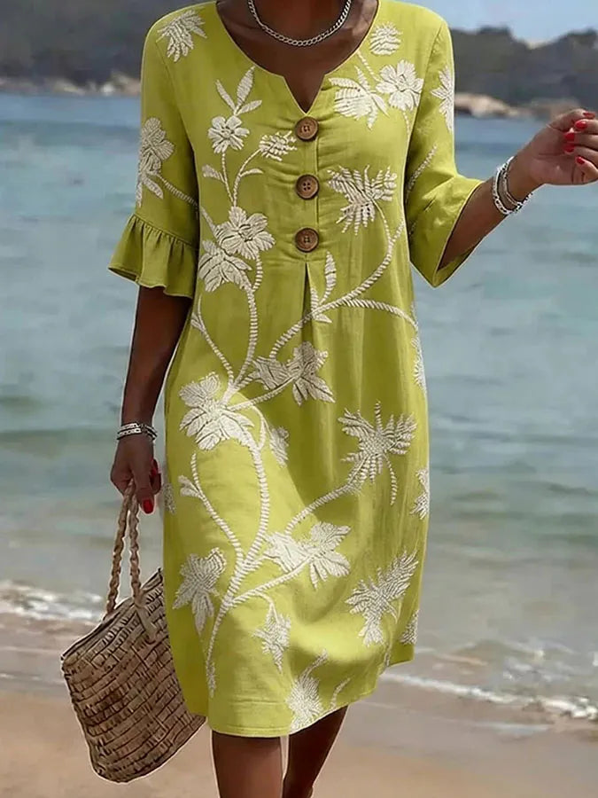 Vestido casual de mujer con estampado floral | Blanca Vela