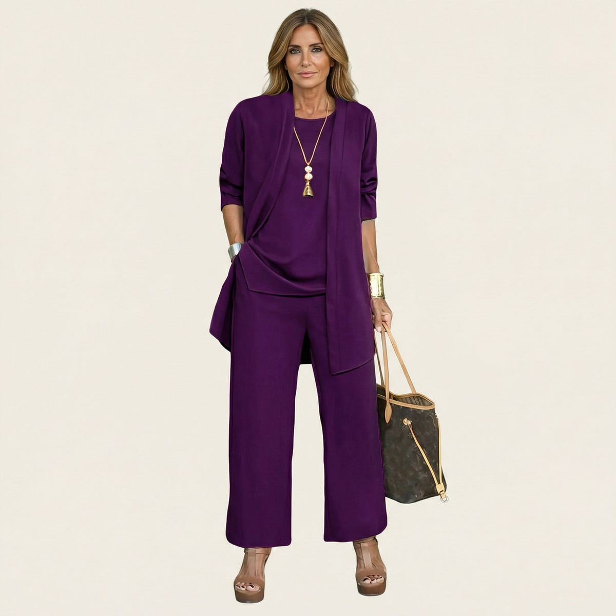 Vivienne | Conjunto Minimalista de 3 Piezas | Blanca Vela
