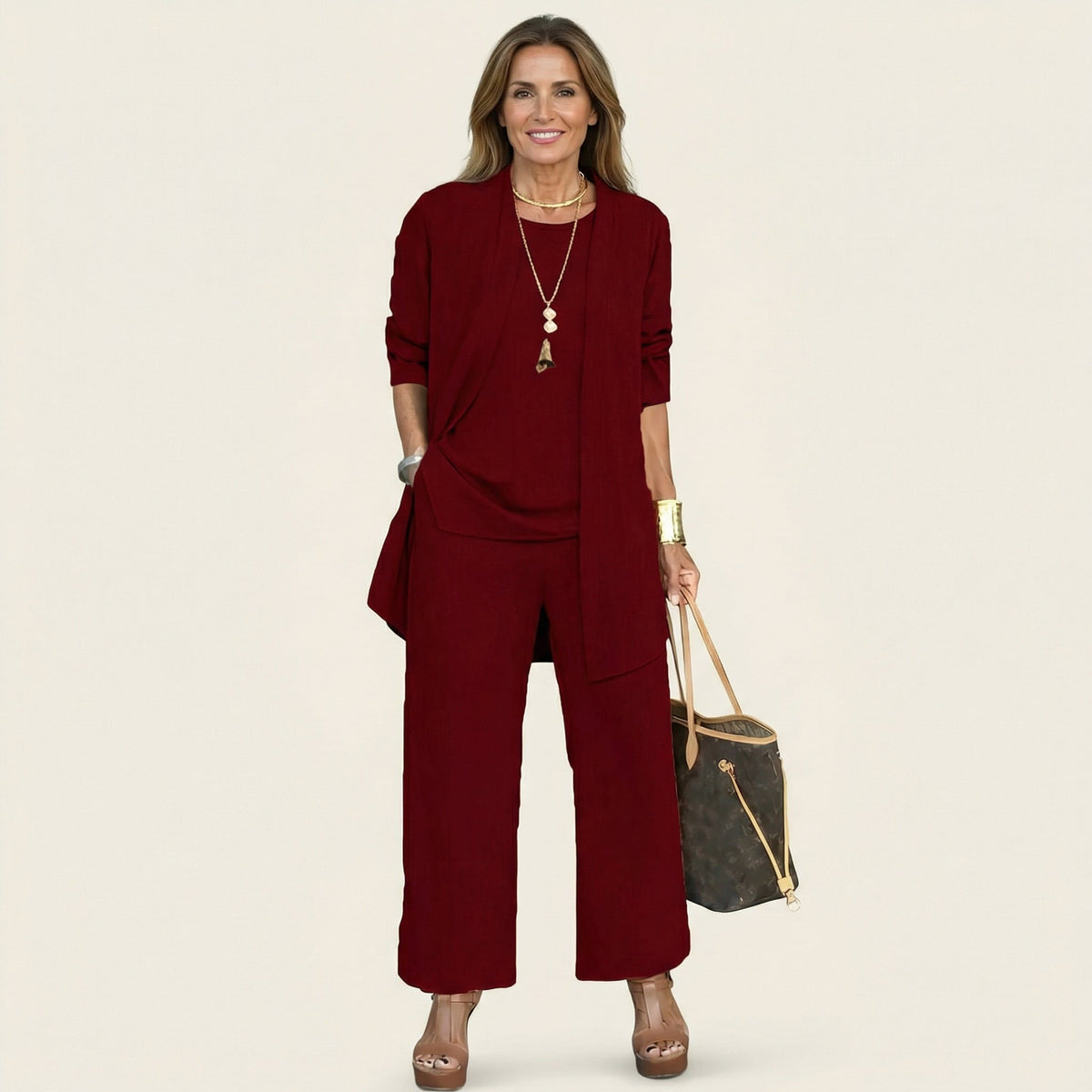 Vivienne | Conjunto Minimalista de 3 Piezas | Blanca Vela