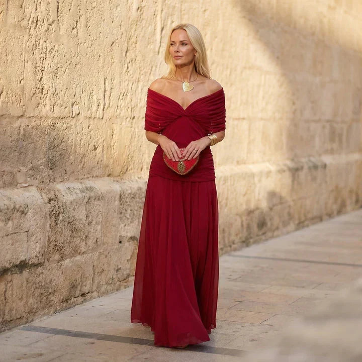 Celina™ – Elegante vestido rojo | Blanca Vela