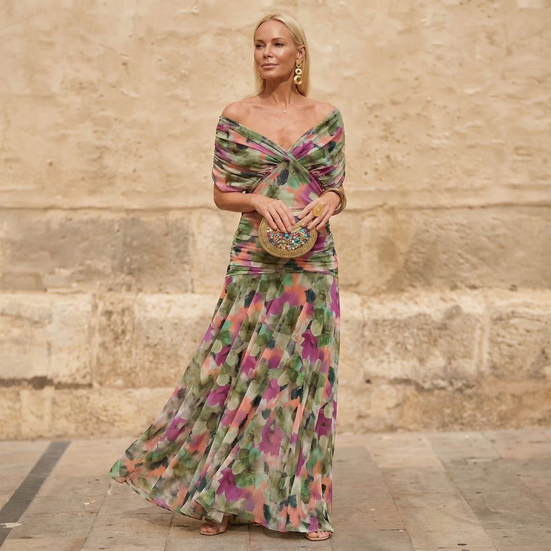 Marcelina™ – Vestido de colores con plisado | Blanca Vela