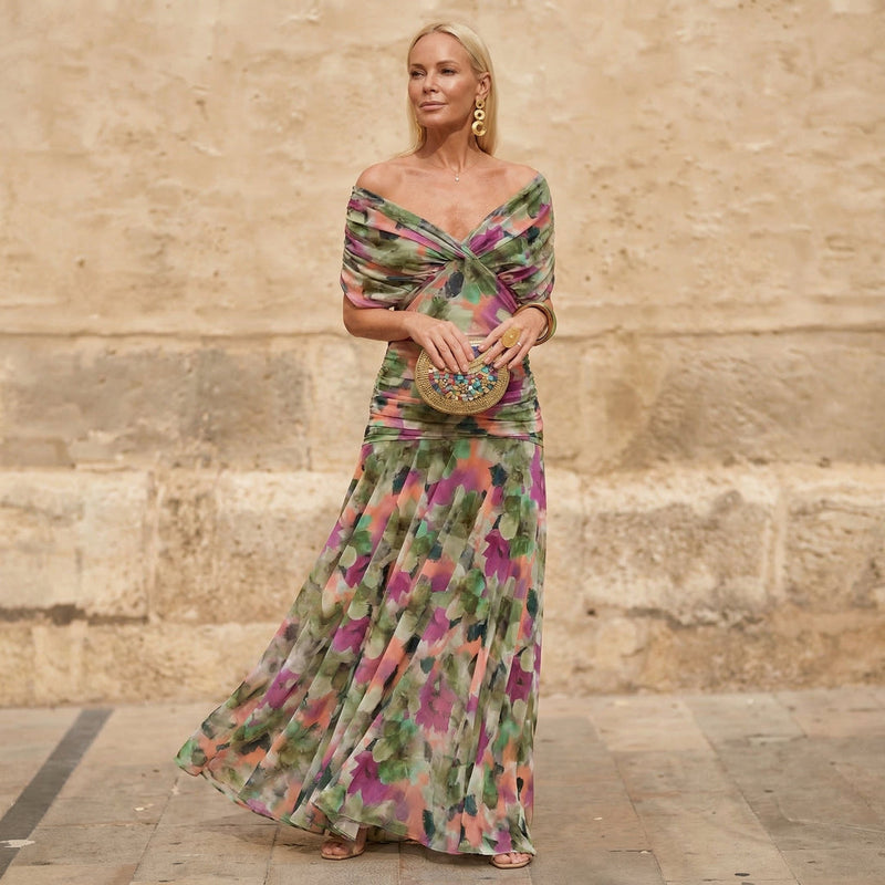 Marcelina™ – Vestido de colores con plisado | Blanca Vela