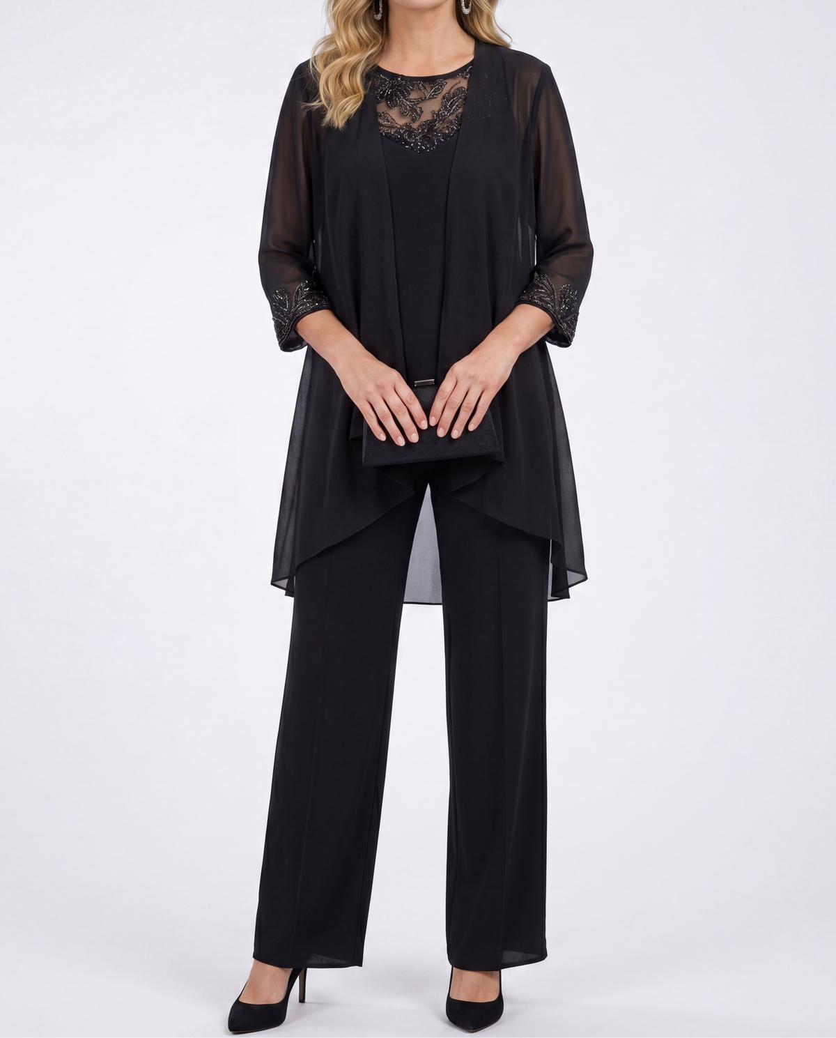 Éléonore | Conjunto Chaqueta Fluida y Pantalón Ancho | Blanca Vela