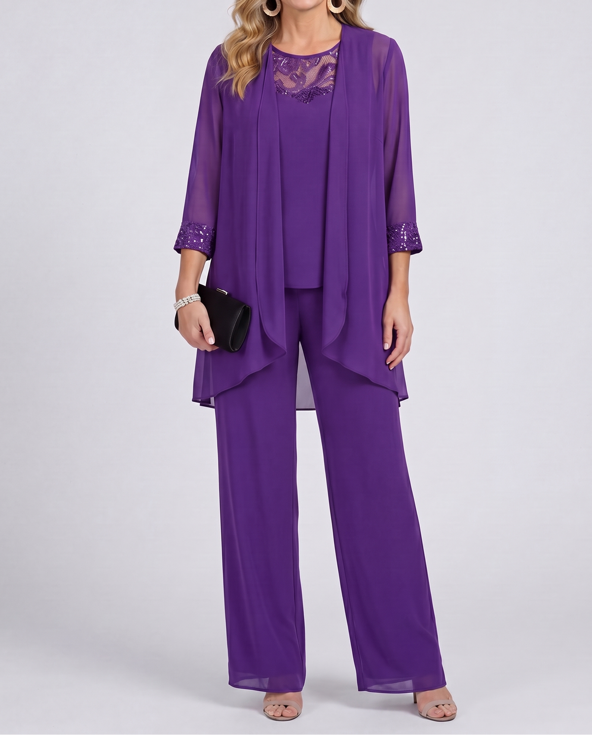 Éléonore | Conjunto Chaqueta Fluida y Pantalón Ancho | Blanca Vela