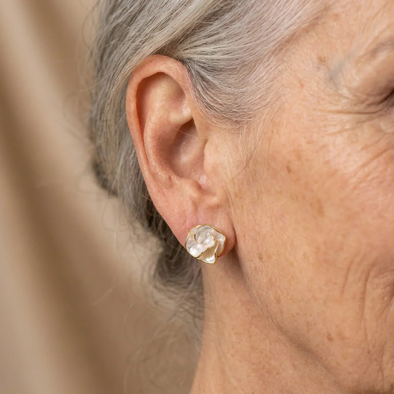 Pendientes de Flor de Perla | Blanca Vela