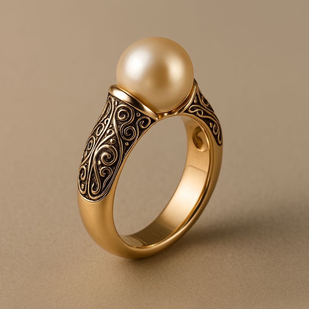 Anillo Vintage de Perlas y Oro Atemporal | Blanca Vela