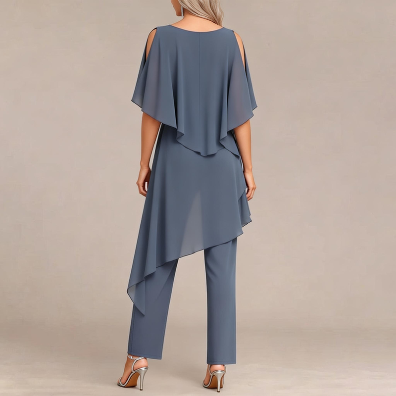 Chloé | Conjunto Dos Piezas Cuello Redondo | Blanca Vela