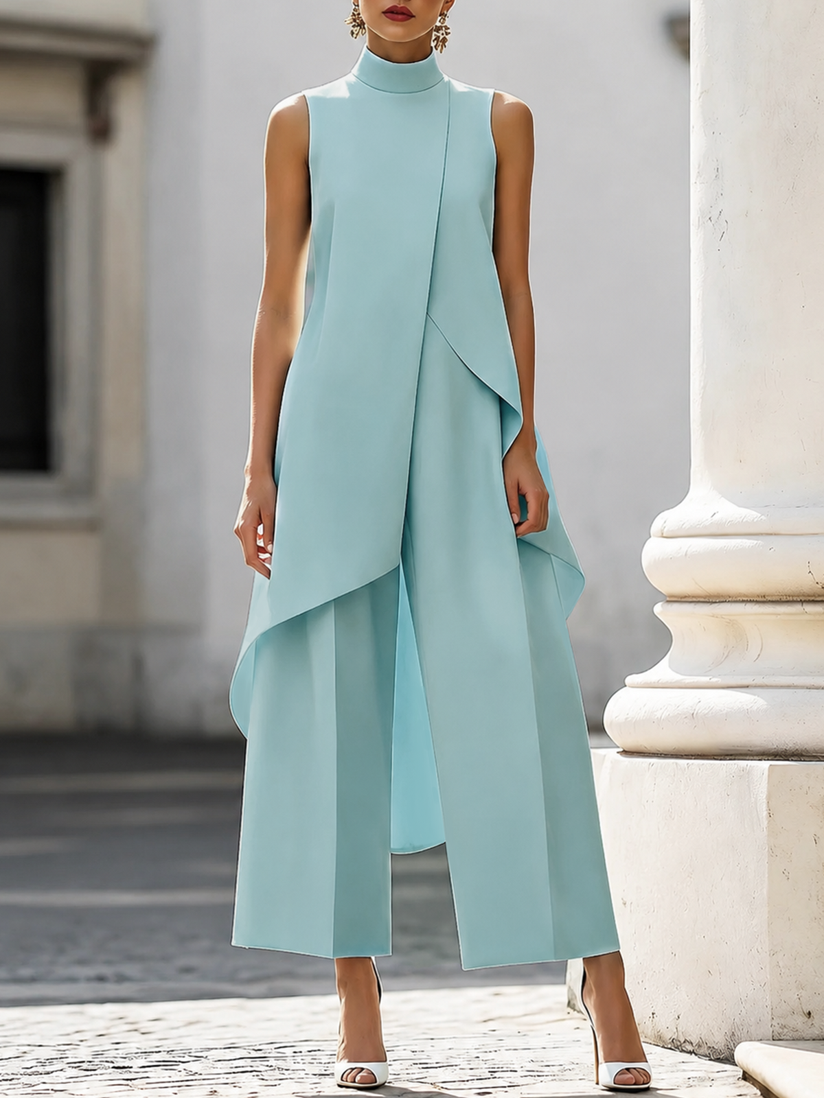 Catalina - Mono Largo con Caída Elegante | Blanca Vela