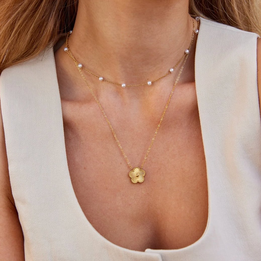 Collar de Perlas de Oro Atemporal | Blanca Vela