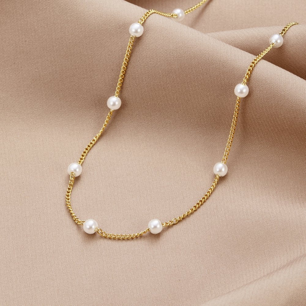 Collar de Perlas de Oro Atemporal | Blanca Vela