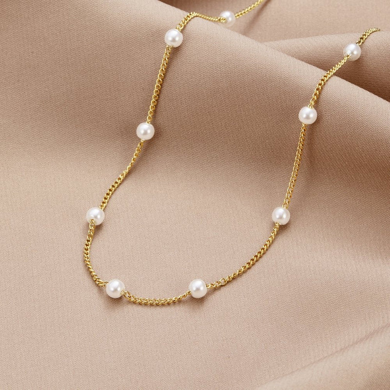 Collar de Perlas de Oro Atemporal | Blanca Vela