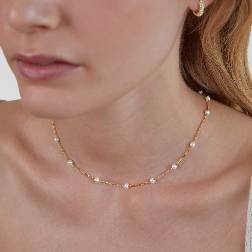Collar de Perlas de Oro Atemporal | Blanca Vela