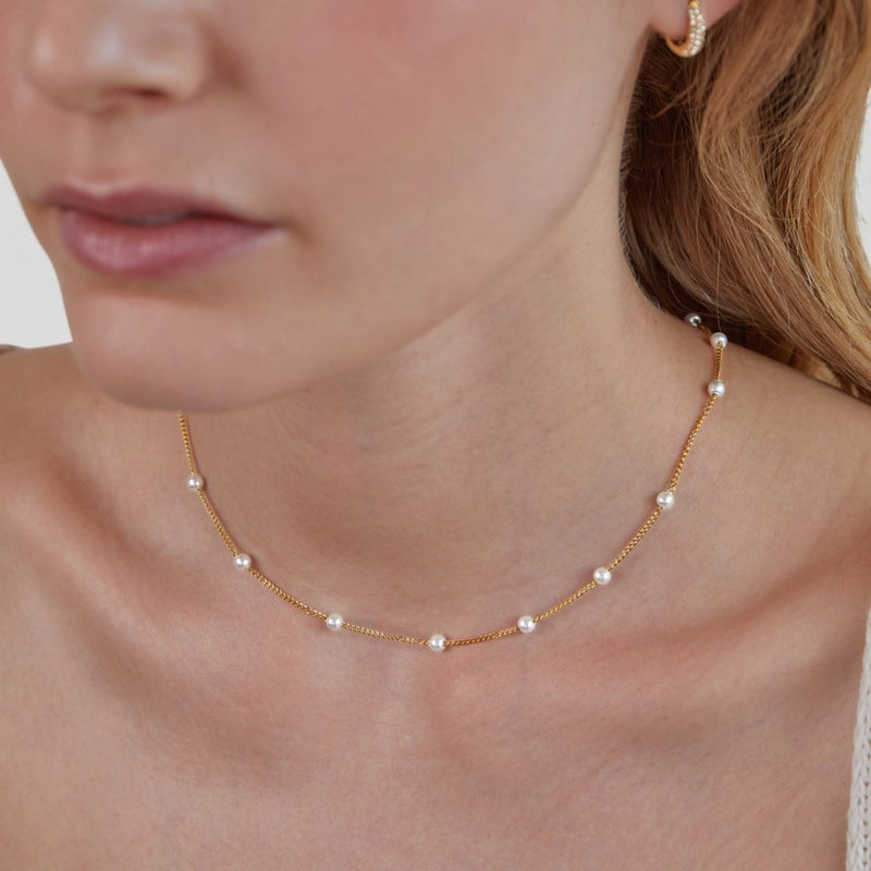 Collar de Perlas de Oro Atemporal | Blanca Vela