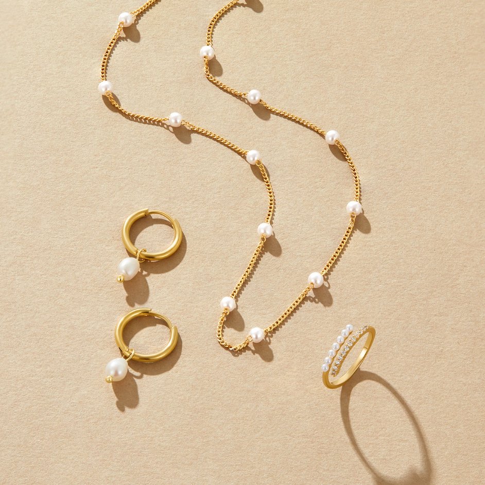 Collar de Perlas de Oro Atemporal | Blanca Vela