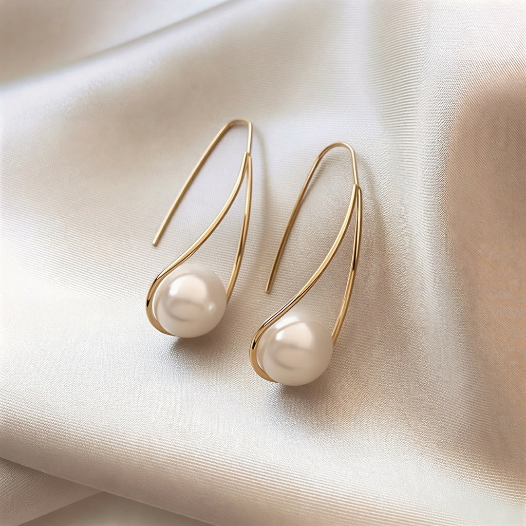 Pendientes Elegantes de Perla Mística | Blanca Vela