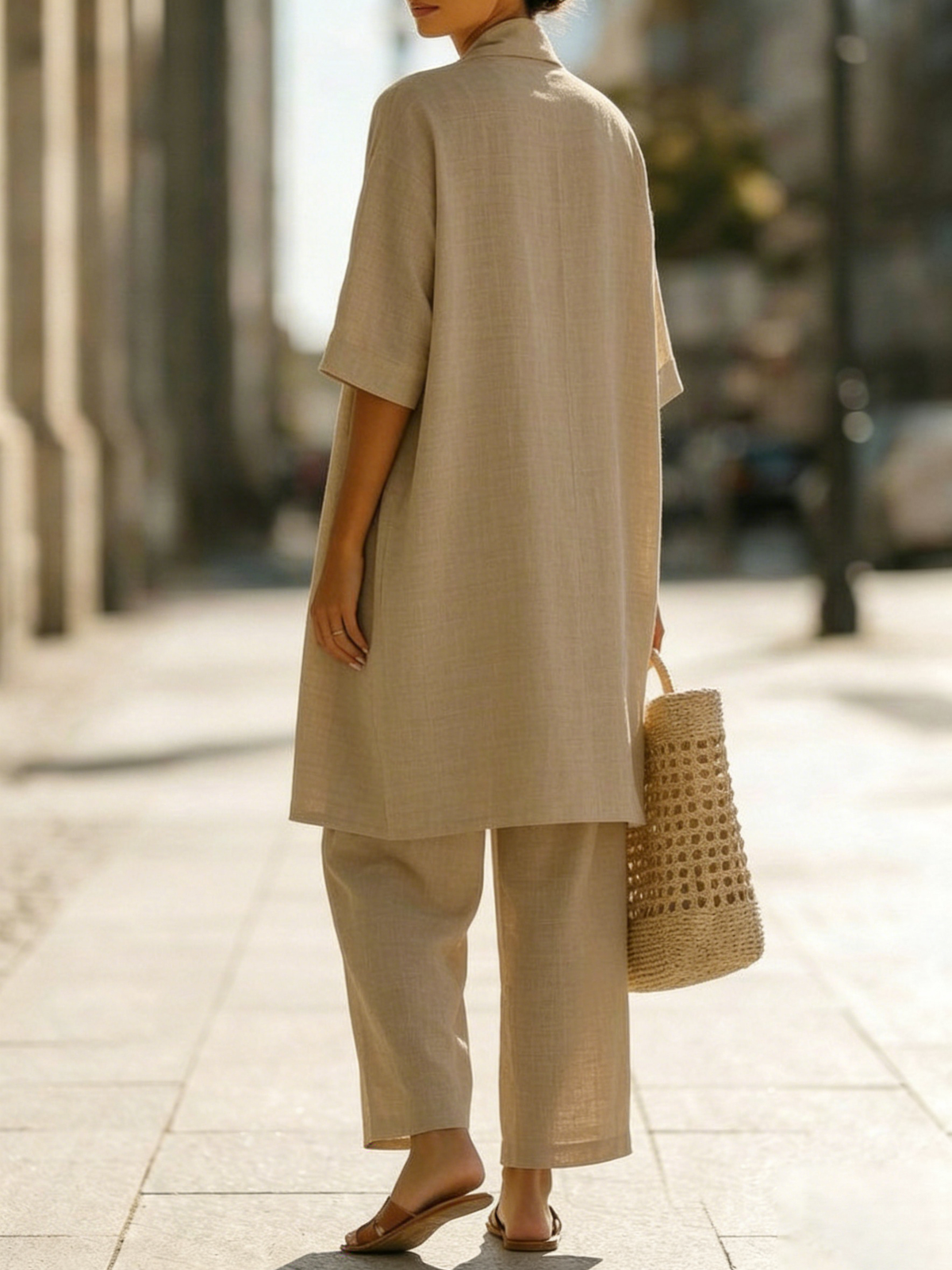 Isa | Conjunto Tres Piezas Elegancia Sin Esfuerzo | Blanca Vela