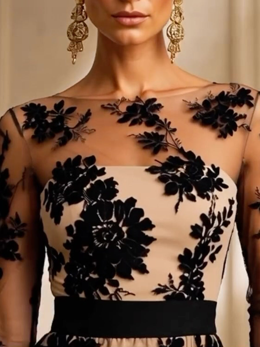 Catherine – Vestido de Noche en Encaje Floral | Blanca Vela