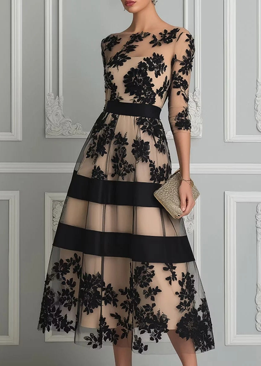 Catherine – Vestido de Noche en Encaje Floral | Blanca Vela
