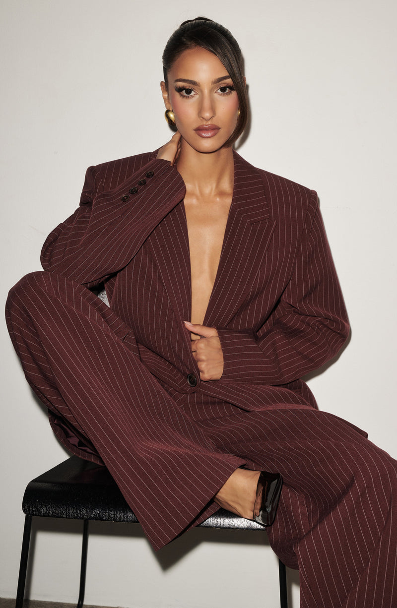 Blazer Reece - Burdeos a Rayas | Blanca Vela
