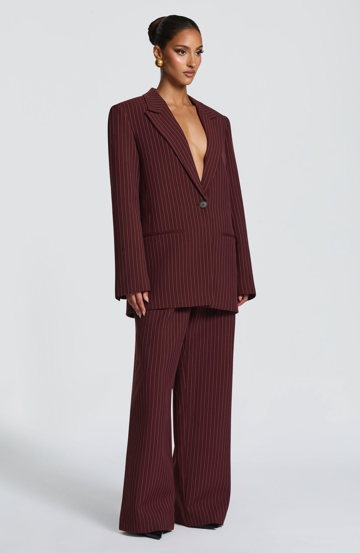 Blazer Reece - Burdeos a Rayas | Blanca Vela
