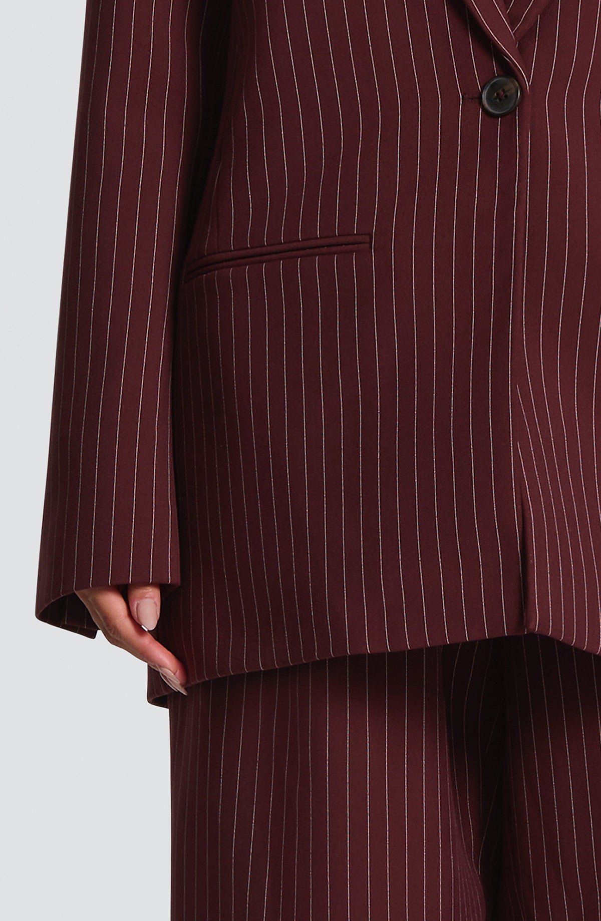 Blazer Reece - Burdeos a Rayas | Blanca Vela
