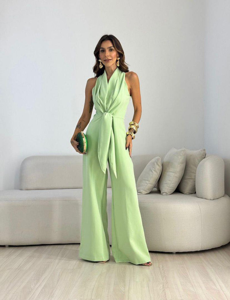 IRENE | Mono de pernera ancha | Blanca Vela
