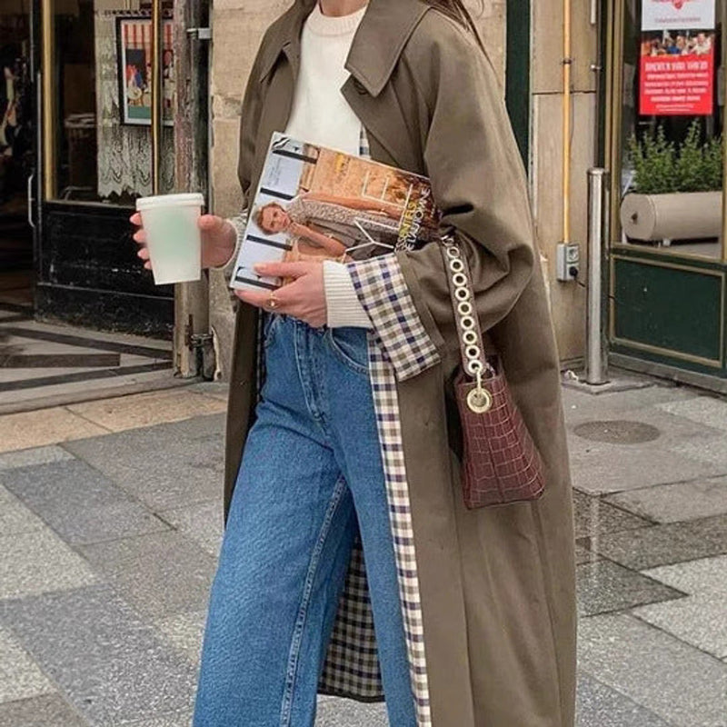 Lucia | Trench Largo Oversize Refinado | Blanca Vela