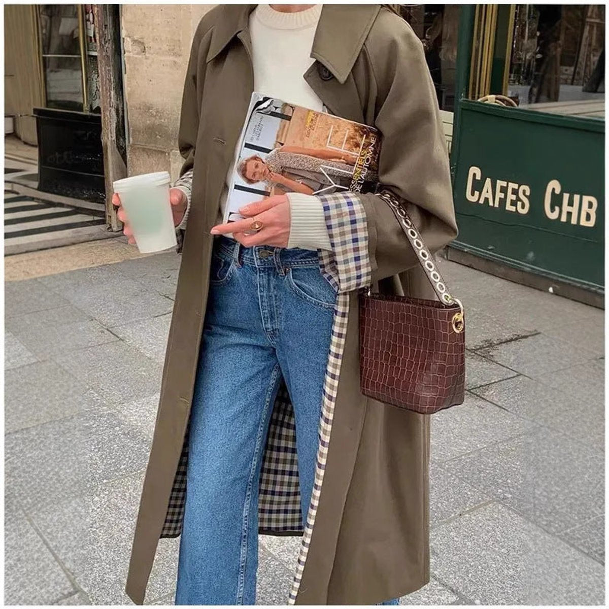 Lucia | Trench Largo Oversize Refinado | Blanca Vela